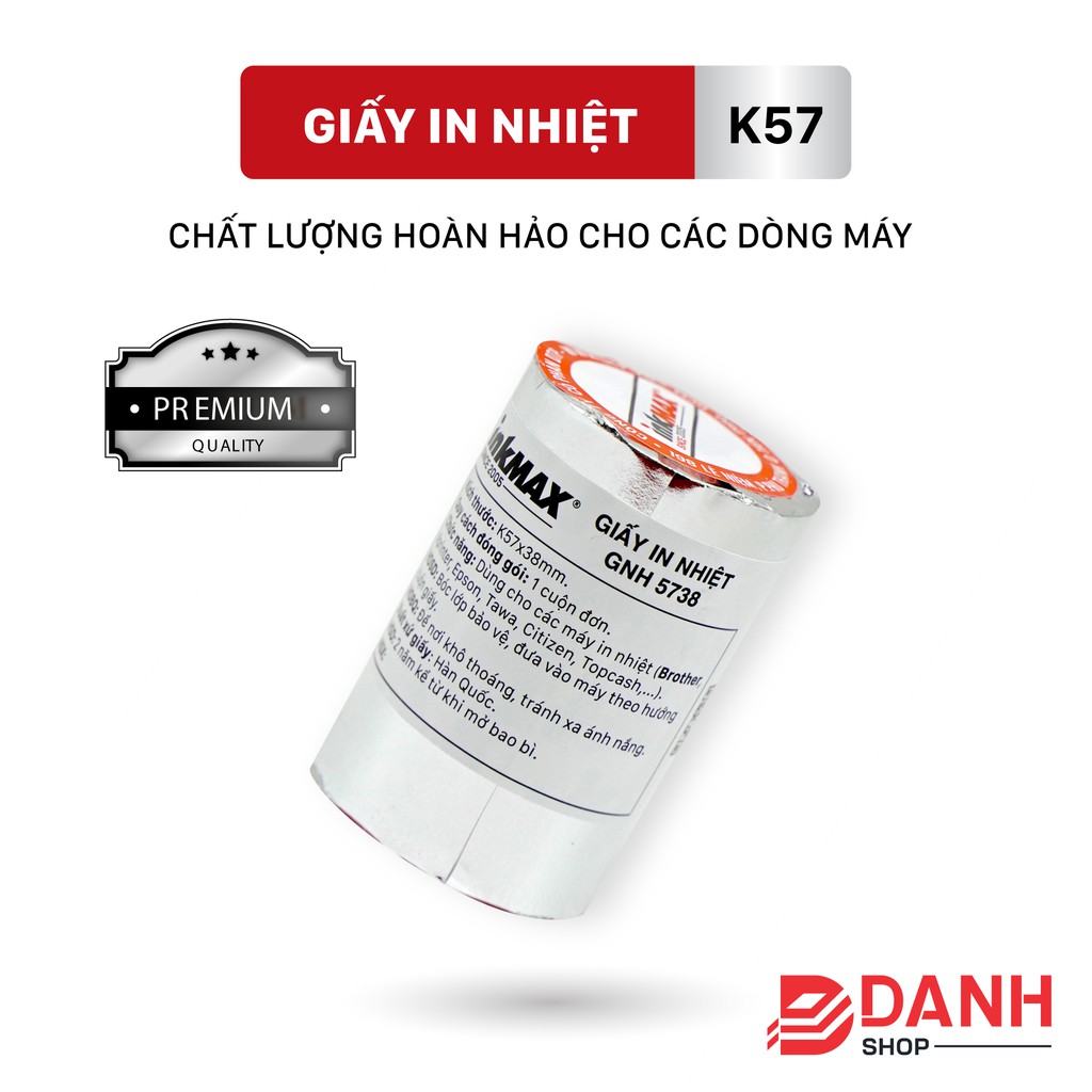 Giấy in nhiệt K57x38 - Giấy in Bill K57-Giấy in hóa đơn K57-Dùng cho máy in: XPRINTER,EPSON,BIXOLON