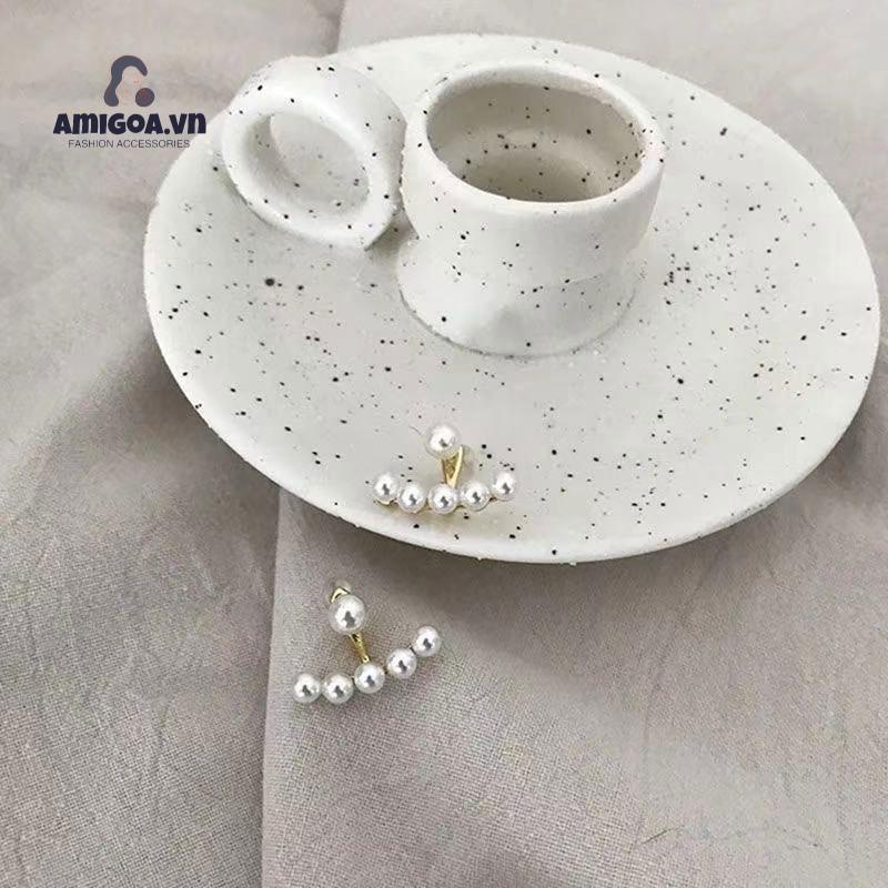 Đôi Bông Tai Ngọc Trai Thời Trang Đơn Giản Dành Cho Nữ