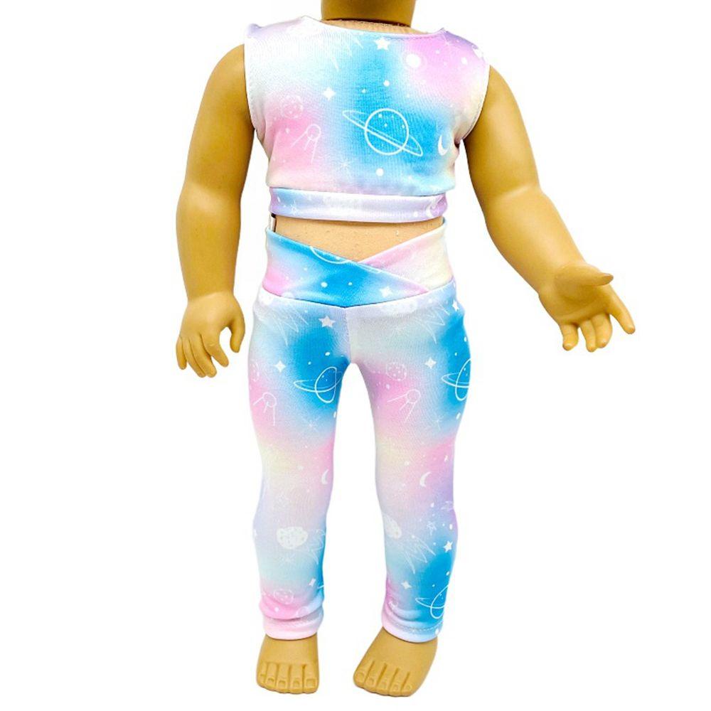 Bộ Quần Áo Tập Yoga 43cm Họa Tiết Bầu Trời Sao Thời Trang Cho Bé Gái