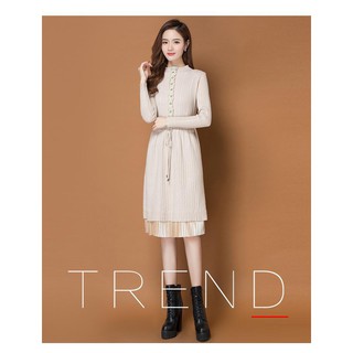 Đầm Len Dáng Suông Rút Eo MSNN1636