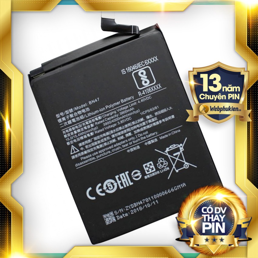 Pin zin cho Xiaomi Redmi 6X (BN47) - 4000mAh