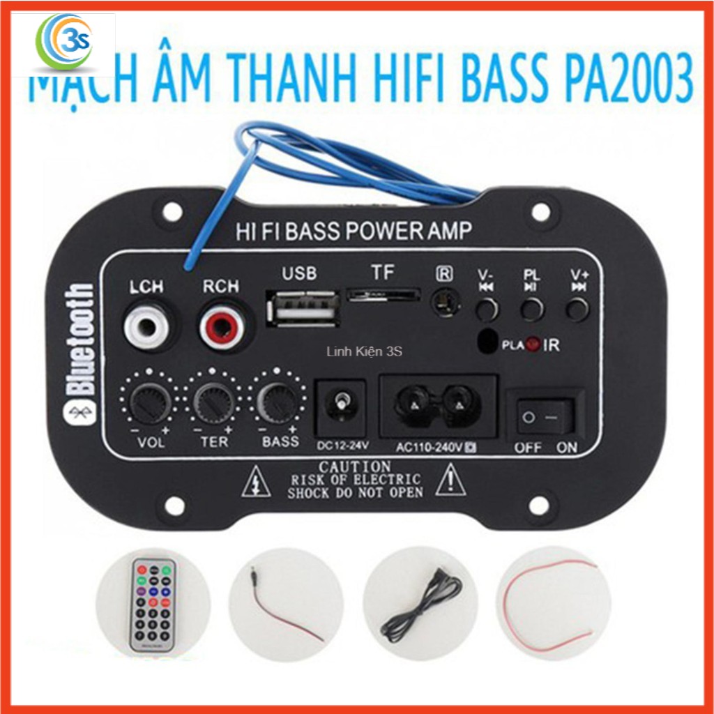 Âm Ly Bluetooth TDA PA2003A HiFi Bass 60- 80W Mạch Loa Crown .