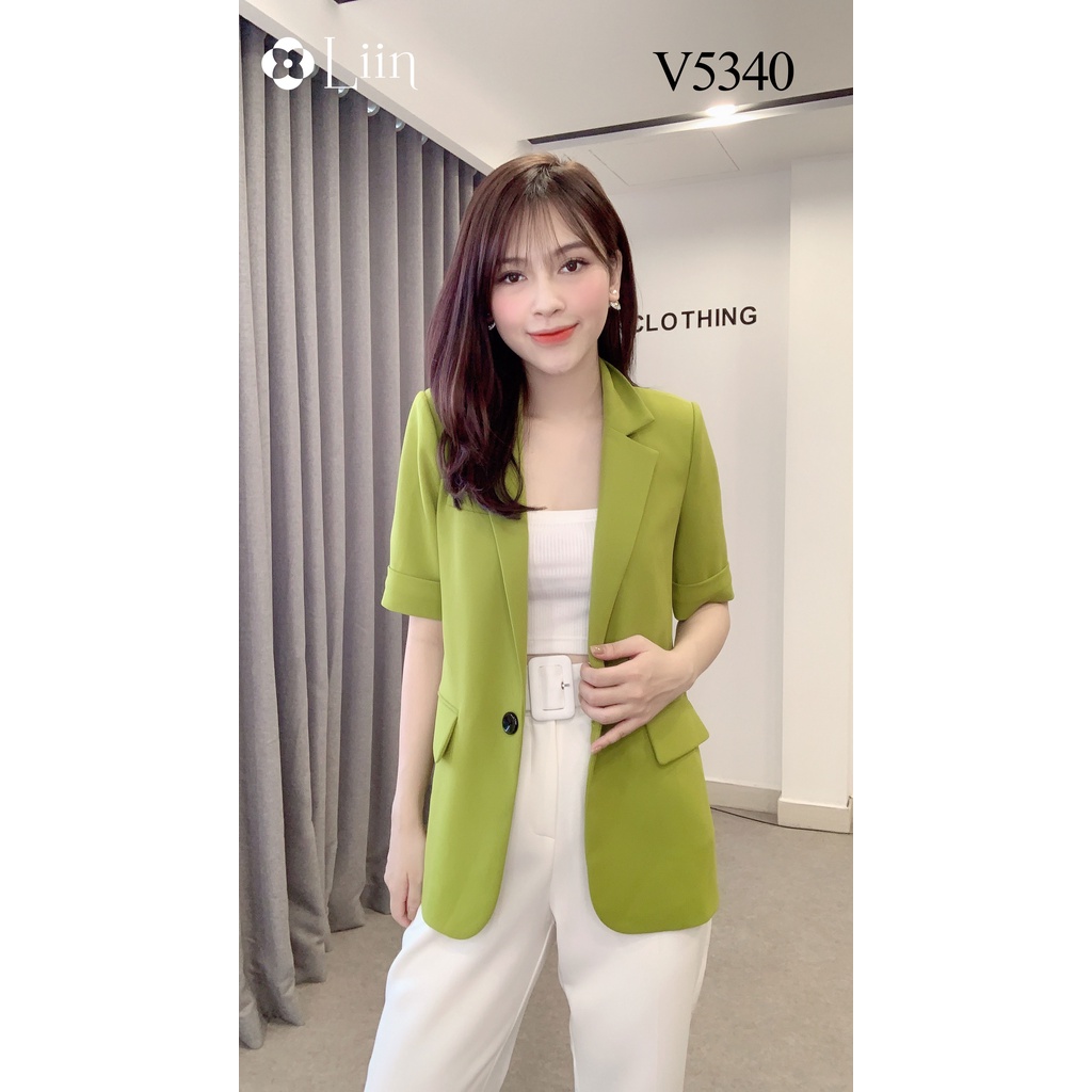 Áo Vest ngắn tay cao cấp màu Xanh Nõn Chuối chất vải dày dặn, kiểu dáng thời thượng Liin Clothing V5340 | BigBuy360 - bigbuy360.vn