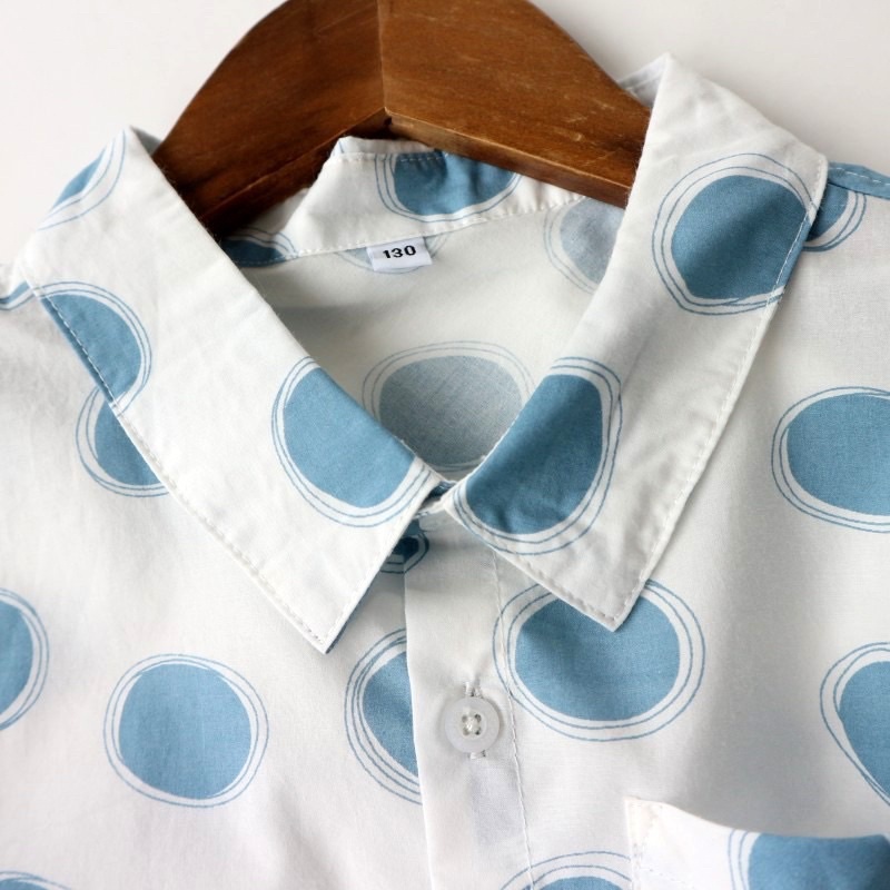 Áo sơ mi trẻ em  Áo cộc tay cotton chất mát 0622