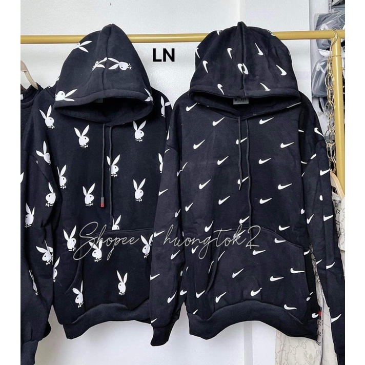 Áo hoodie in toàn thân hai kiểu LN12