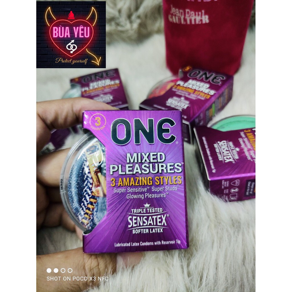 Bao Cao Su ONE Mixed Pleasures - Cảm Xúc Thẳng Hoa Thương Hiệu Từ Mỹ