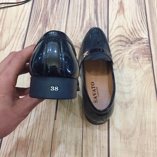 Giày lười da nam da bóng dập vân XL( Chất Store )