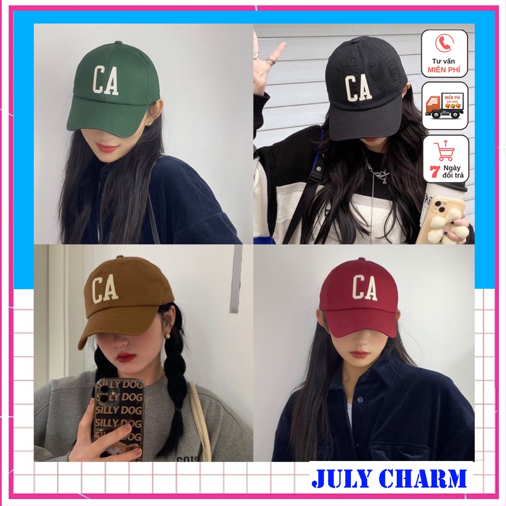 Mũ Lưỡi Trai  Nam Nữ Thêu Chữ CA Phong Cách T07