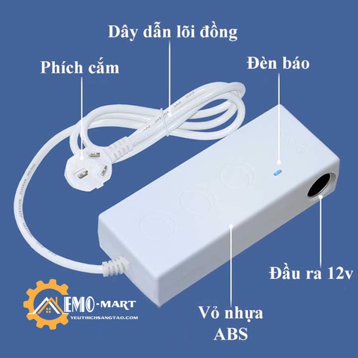 Bộ đổi nguồn từ 220V sang 12V-6A-72W ⚡️𝐅𝐑𝐄𝐄 𝐒𝐇𝐈𝐏⚡️ Đầu ra dạng cổng cắm tẩu ô tô