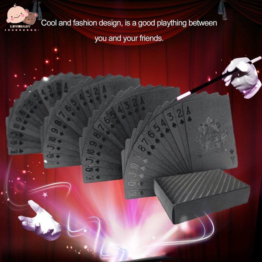 Set 54 lá bài tây nhựa PVC lá vàng chống thấm nước thời trang mới lạ làm bộ sưu tập