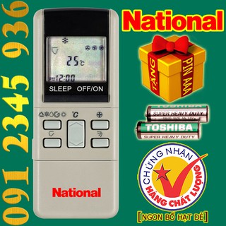 Remote Điều khiển Điều hòa Máy lạnh National "HÀNG ĐẸP". (Mẫu số 1)