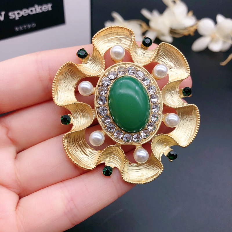 Trâm Cài Áo Đính Ngọc Trai Phong Cách Baroque Cổ Điển Thời Trang Tinh Tế