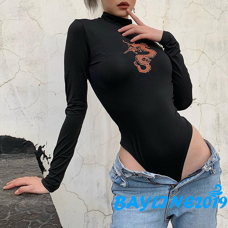 Áo liền quần Tay Dài In Hình Rồng Thời Trang Cho Nữ | BigBuy360 - bigbuy360.vn