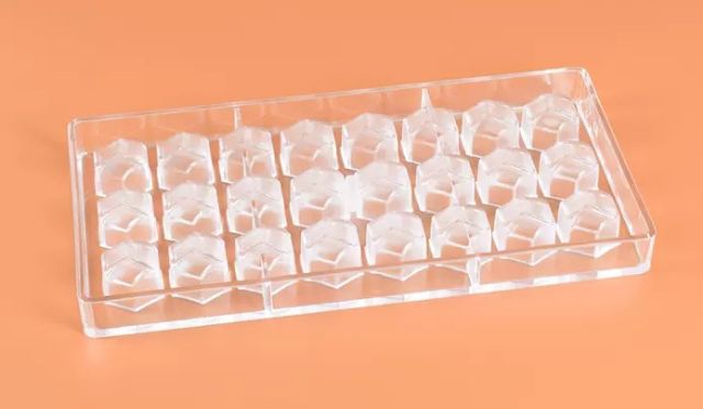 Khuôn sô cô la nhựa cứng Lục giác nơ PC-1765