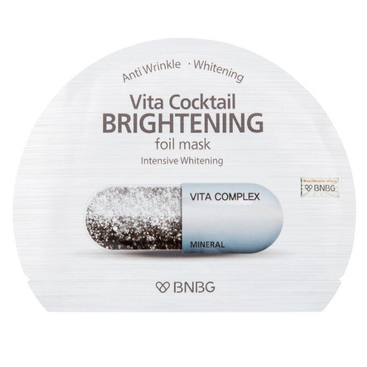 [Auth] Mặt nạ BNBG Vita Complex Dưỡng Sáng Da, Mờ Thâm Vita Cocktail Brightening Foil Mask_30ml