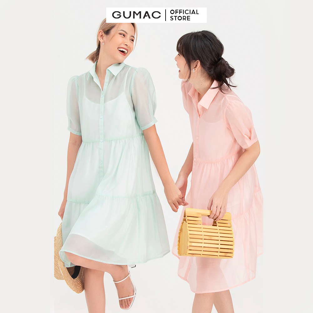 Đầm nữ sơ mi babydoll GUMAC DB711 | BigBuy360 - bigbuy360.vn