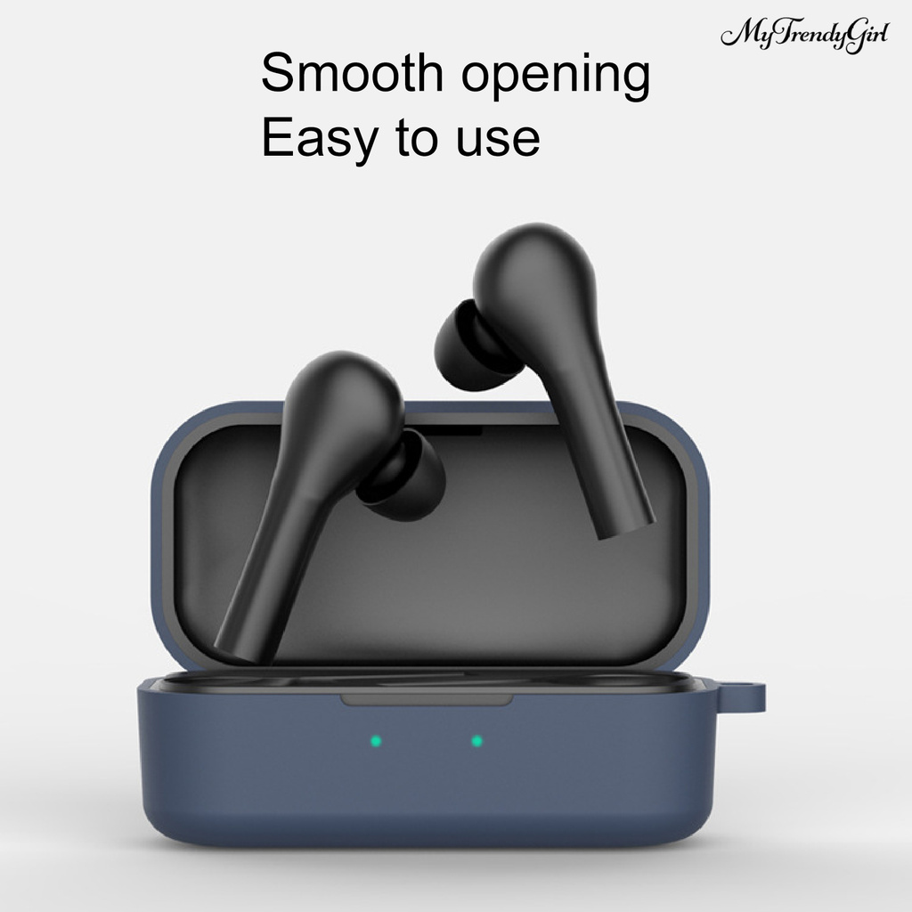Vỏ Bảo Vệ Hộp Sạc Tai Nghe Không Dây Bằng Silicon Mềm Màu Trơn Cho Qcy T5 | BigBuy360 - bigbuy360.vn