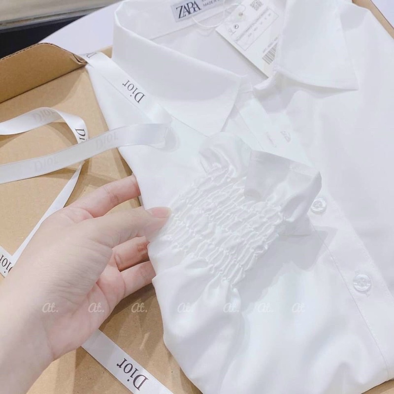 [DAQUY20]Áo sơ mi trắng cổ đức tay chunFREESHIP EXTRAÁo sơ mi kate lụa có bán kèm gile