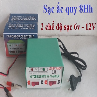 Bộ sạc bình ắc quy thông minh 2 chế độ 6V và 12V - 8A