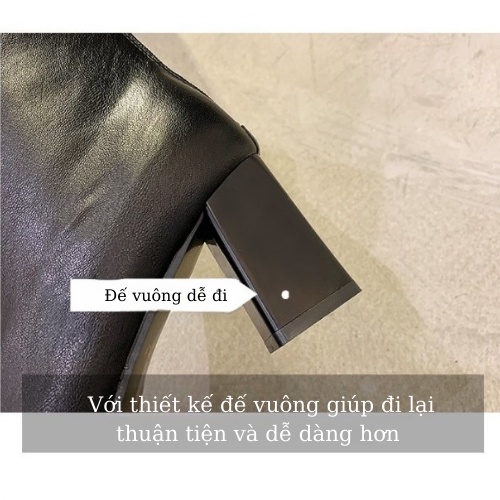 Bốt Đùi Nữ Cổ V , Giày Boot Cao Cổ Khoá Sau Cao Cấp Da Mềm Đế Cao 7 Phân Boots Ulzzang Sang Chảnh