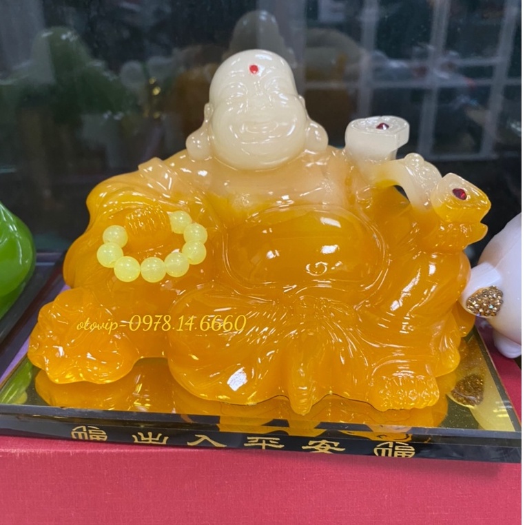 Tượng di lặc ngồi size lớn trang trí taplo xe hơi ✨ Bàn Làm Việc, Mang Lại Bình An May Mắn