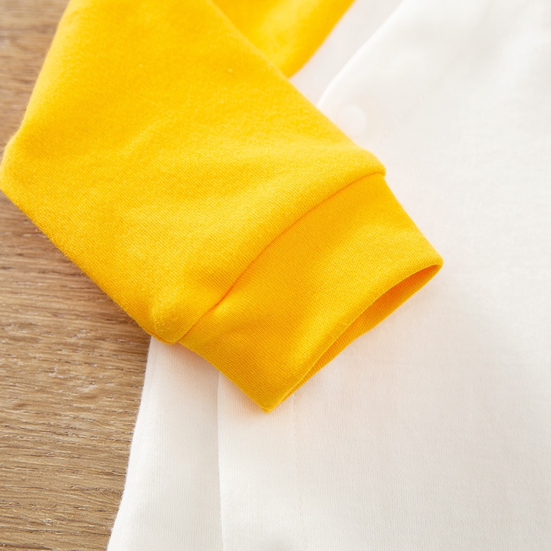 Bộ Áo Liền Quần Cotton Tay Dài In Hình Kỳ Lân Hoạt Hình Dễ Thương Cho Bé 0-24 Tháng Tuổi