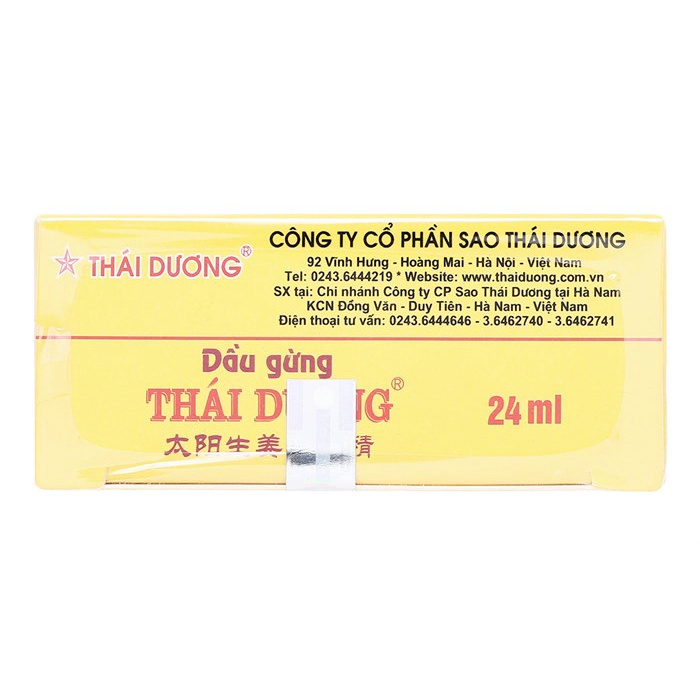 Dầu gừng Thái Dương 24ml - Đông Anh Pharmart