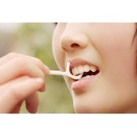 Tăm chỉ Okamura Sợi Chỉ Dẹp chăm sóc răng miệng 40 cây/ gói - Tăm chỉ nha khoa Okamura Asahi 40P