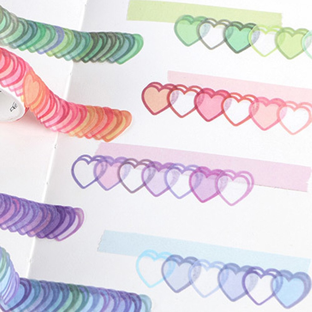 Cuộn 100 Miếng Dán Dùng Trang Trí Hình Trái Tim