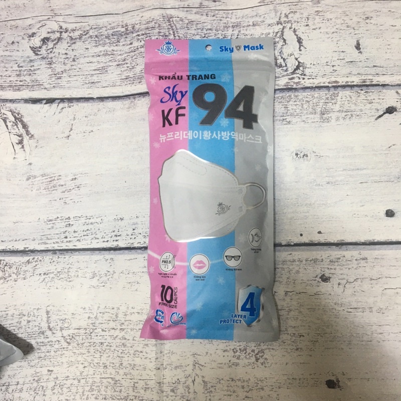 Sét 10 cái Khẩu trang SKY KF94 công nghệ Hàn Quốc
