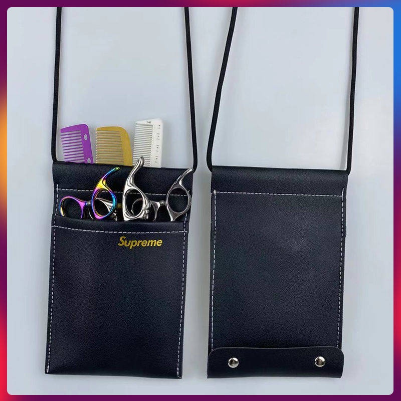 Túi Da PU Đeo Chéo Đựng Kéo Cắt Tóc Đa Năng Cá Tính
