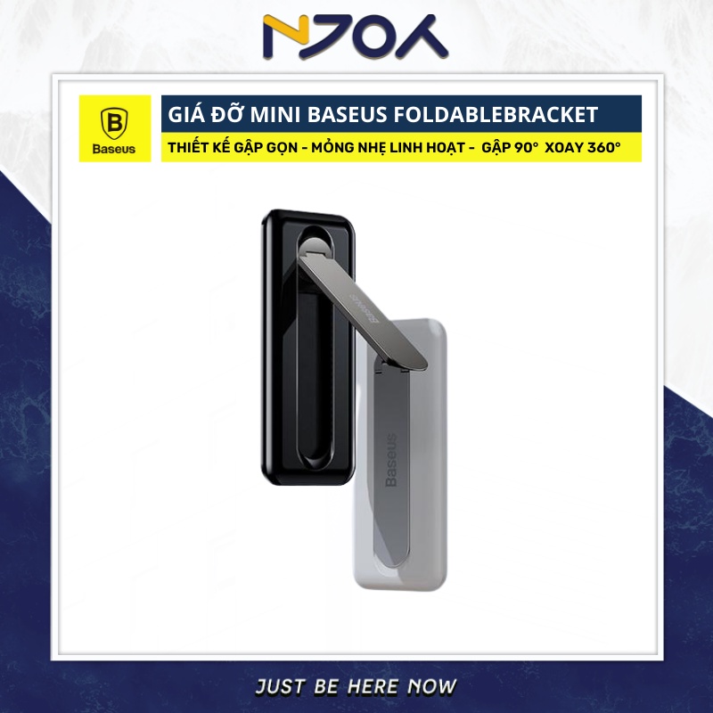 Giá Đỡ Điện Thoại Mini BASEUS Foldable Bracket Thiết Kế Mỏng Nhẹ Gập Gọn Để Bàn Chống Mỏi Cổ Vai Gáy Mỏi Tay Njoyshop