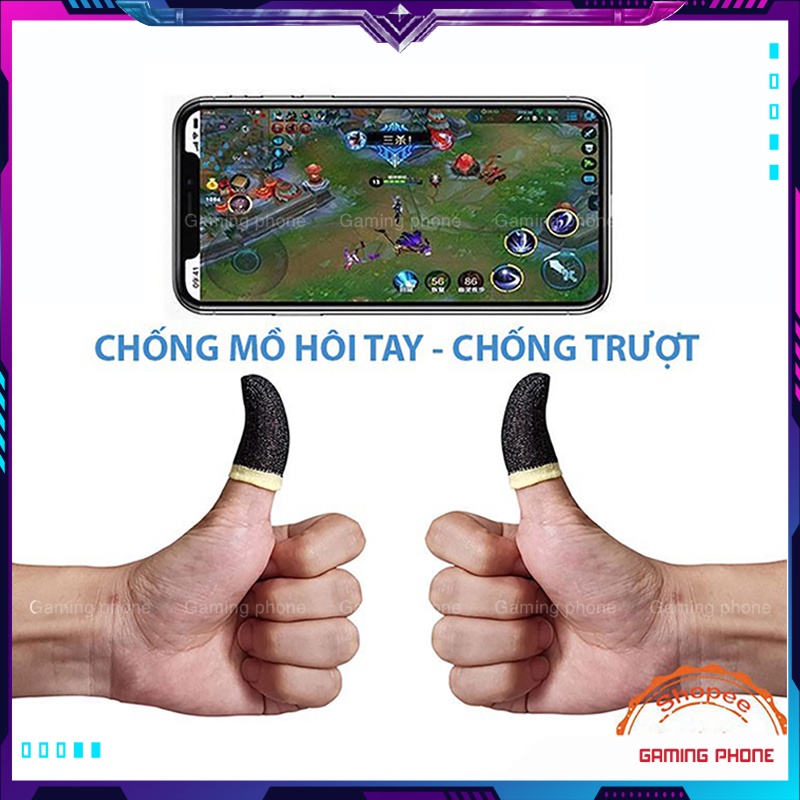 Bộ bao 2 ngón tay chuyên dụng chơi game mobile chống ra mồ hôi tay