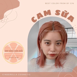 Thuốc nhuộm tóc CAM SỮA(kèm oxi, gang tay)