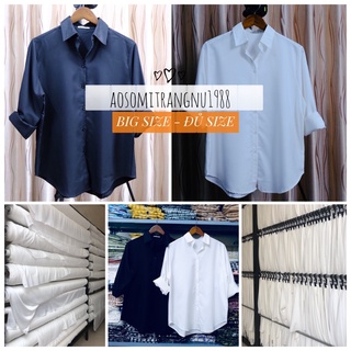 Sơ mi đen - sơ mi trắng - bigsize - đủ size - vải mát