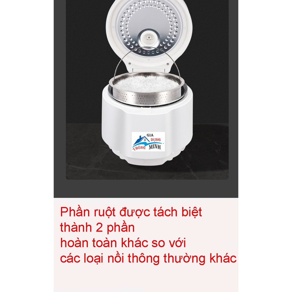 Nồi cơm điện tách đường cảm ứng thông minh, nồi cơm điện tách đường đa năng 5L - Dùng cho 5-8 người ăn