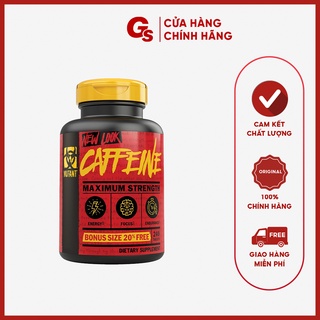 Viên uống Mutant Caffeine (240 viên) giảm mệt mỏi, tăng cường tỉnh táo, tăng khả năng tập trung não bộ