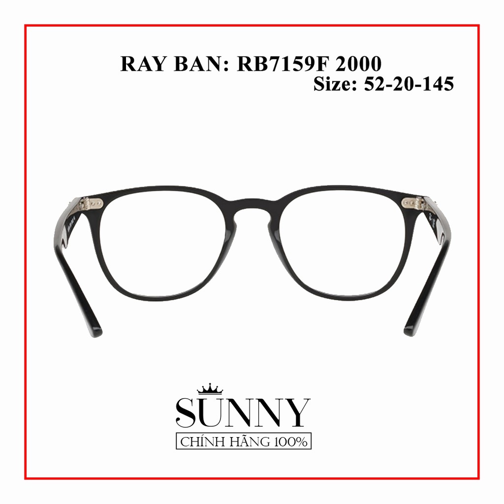 RB7159F 2000-Gọng kính nam nữ Rayban chính hãng, thiết kế dễ đeo bảo vệ mắt