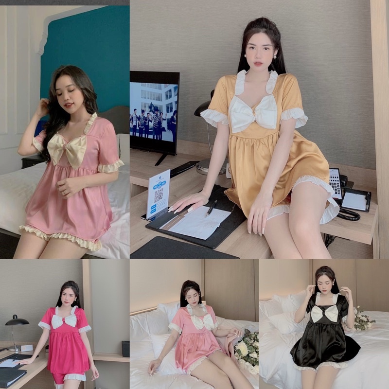 sét đồ bộ mặc ở nhà pijama nữ đùi dể thương xinh xắn | BigBuy360 - bigbuy360.vn