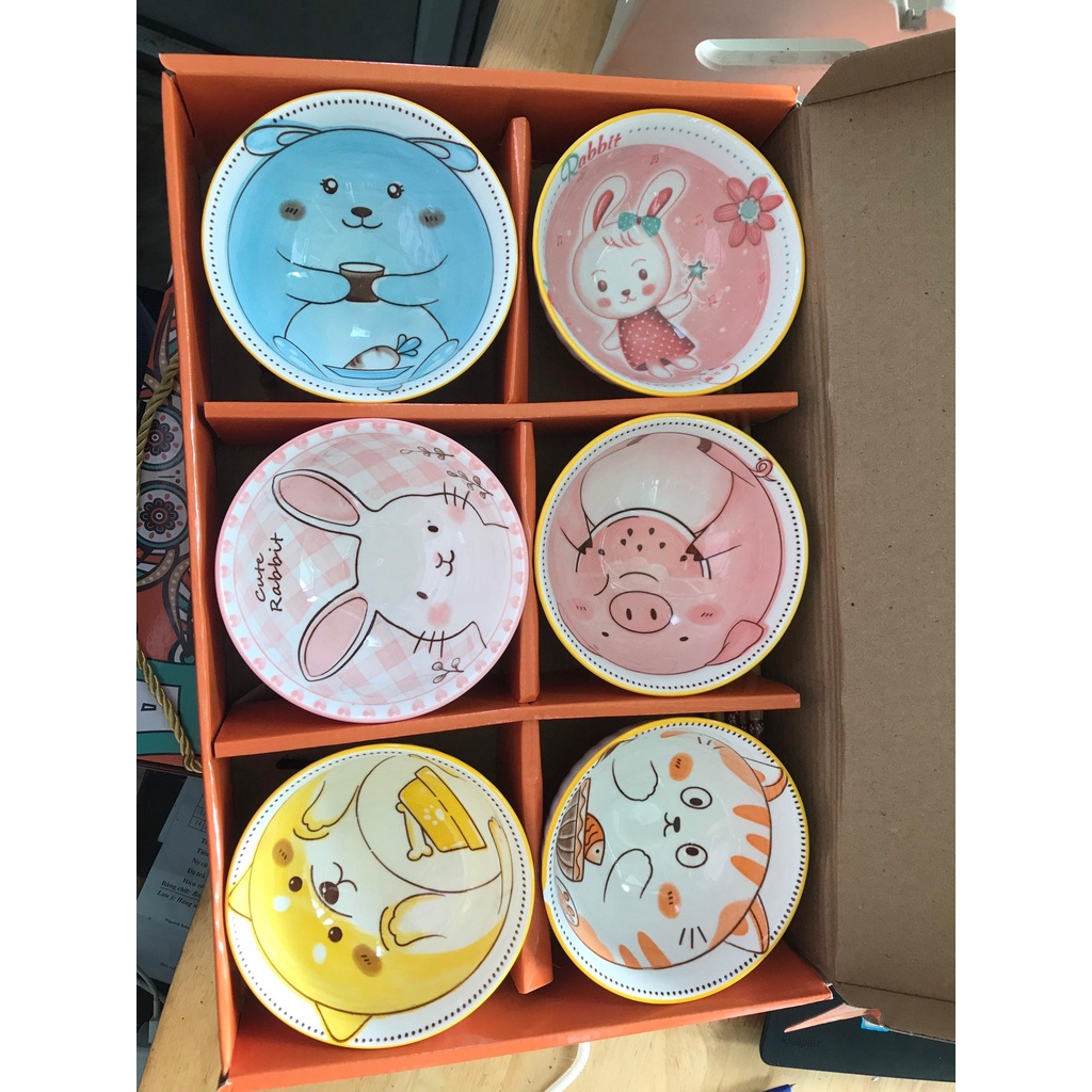 Bộ bát, set bát thú kèm đũa BOHEMIA siêu cute, siêu đáng yêu, siêu tiện lợi  thanhluanmartcom298