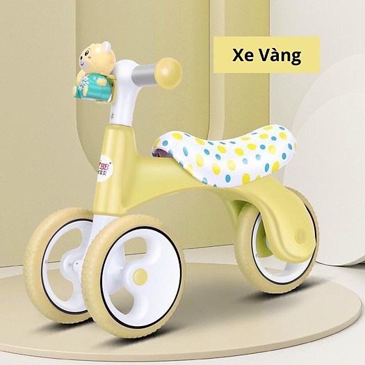 Xe Chòi Chân 3 Bánh Kèm Gấu Teddy Có Nhạc Cho Bé Từ 1 Đến 6 Tuối  XJ908