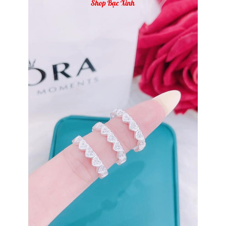 Nhẫn hình trái tim, nhẫn nữ bạc ta⚡ HÀNG CAO CẤP ⚡ nhẫn bạc nữ nhẹ nhàng cá tính bạc ta