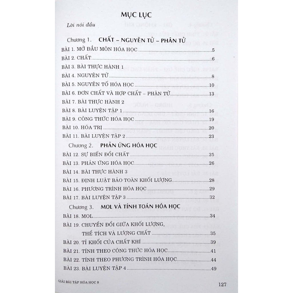 Sách Giải Bài Tập Hóa Học Lớp 8
