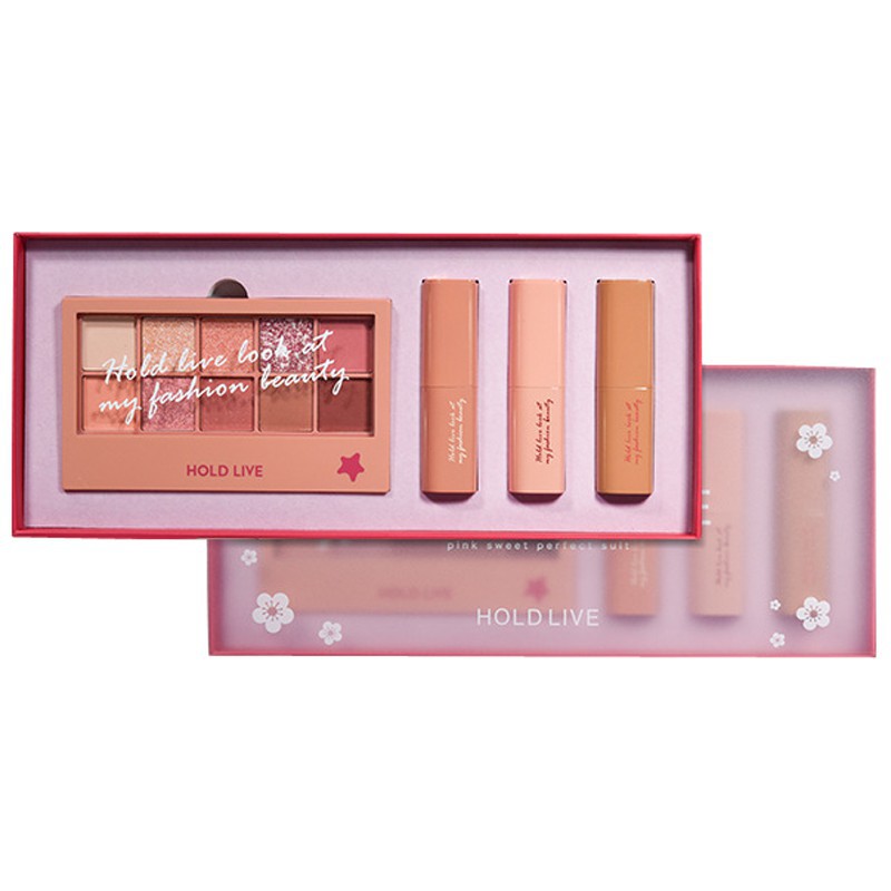 Set phấn mắt kèm son Hold Live Chocochoke Pink Sweet Perfect Suit