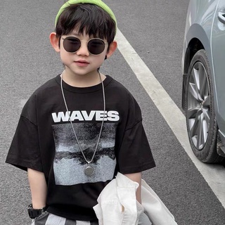 Áo phông bé trai chất cotton thoáng mát phong cách Hàn Quốc cool ngầu dành cho bé từ 8-18 kg