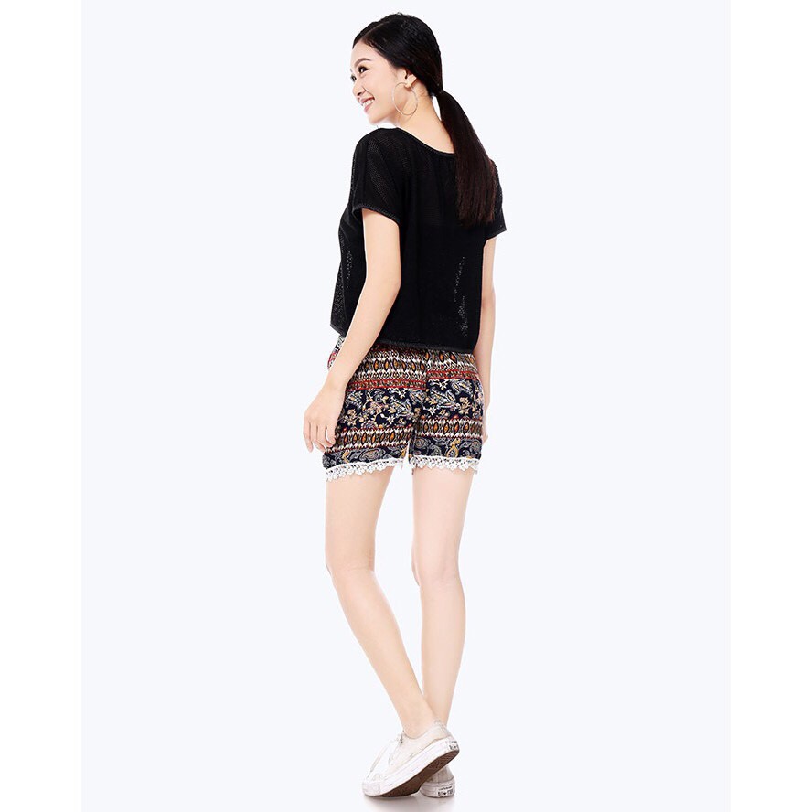 Combo 03 quần short lanh ren chân