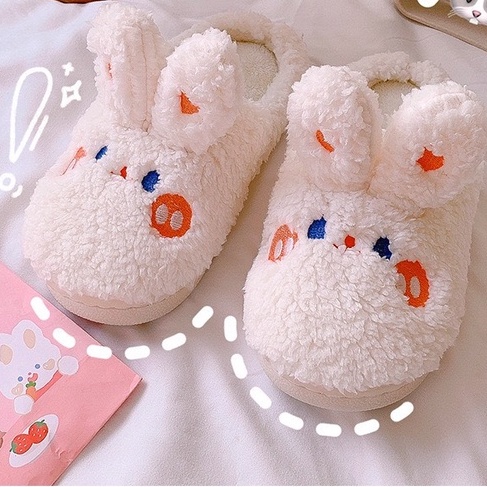 Dép Bông Gấu Xinh Xắn đi trong nhà, đi chơi ấm áp dễ thương Warm&amp;Cute A129