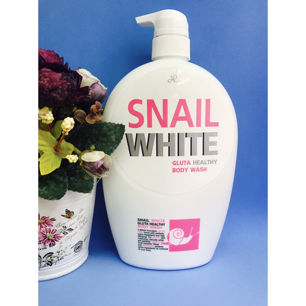 (Date: 02/2023) [THƠM QUYẾN RŨ- TRẮNG DA] Sữa tắm SNAIL WHITE Ốc sên Chai to 800ml-Thái lanSữa tắm