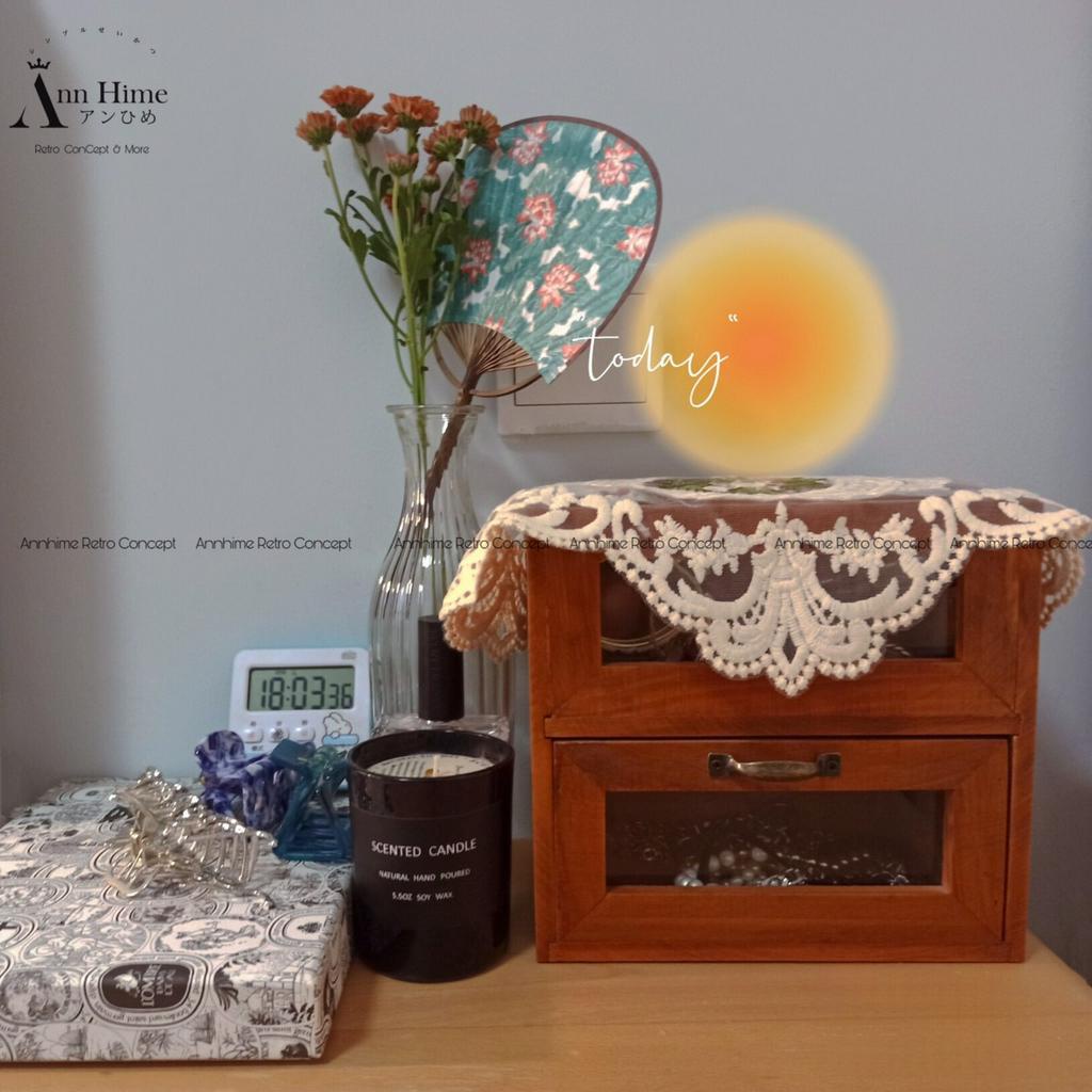 Khay Đựng Cọ Trang Điểm - Đồ Mỹ Phẩm Nhỏ Nhiều Ngăn Vintage SP65
