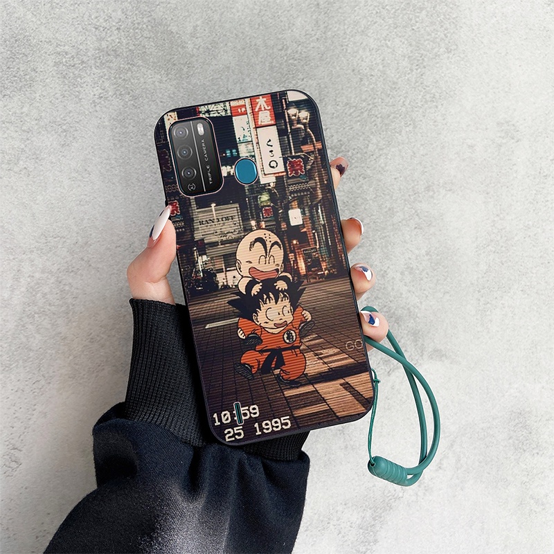 Ốp Điện Thoại Họa Tiết Hoạt Hình Pikachu Kèm Dây Đeo Cho Itel Vision 1 Pro Vision1Pro S16